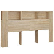Mobile con testiera in rovere Vetonek Sonoma 180x18,5x104,5 cm