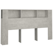 Vetonek Mobile con testiera grigio cemento 180x18,5x104,5 cm
