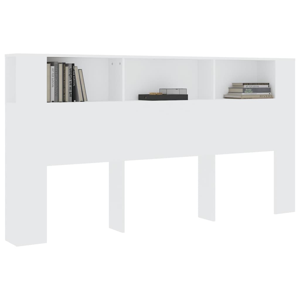 Mueble cabecero blanco 200x18,5x104,5 cm vidaXL