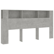 Vetonek Mobile con testiera grigio cemento 200x18,5x104,5 cm