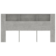 Mobile con testiera grigio cemento 200x18,5x104,5 cm v7171 - Vetonek