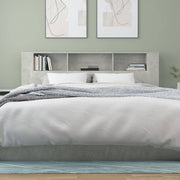 Mobile con testiera grigio cemento 200x18,5x104,5 cm v7171 - Vetonek
