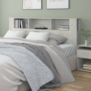 Mobile con testiera grigio cemento 200x18,5x104,5 cm v7171 Vetonek