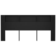 Mobile con testiera nera 220x18,5x104,5 cm v7218 - Vetonek