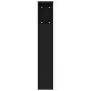 Mobile con testiera nera 220x18,5x104,5 cm v7218 - Vetonek