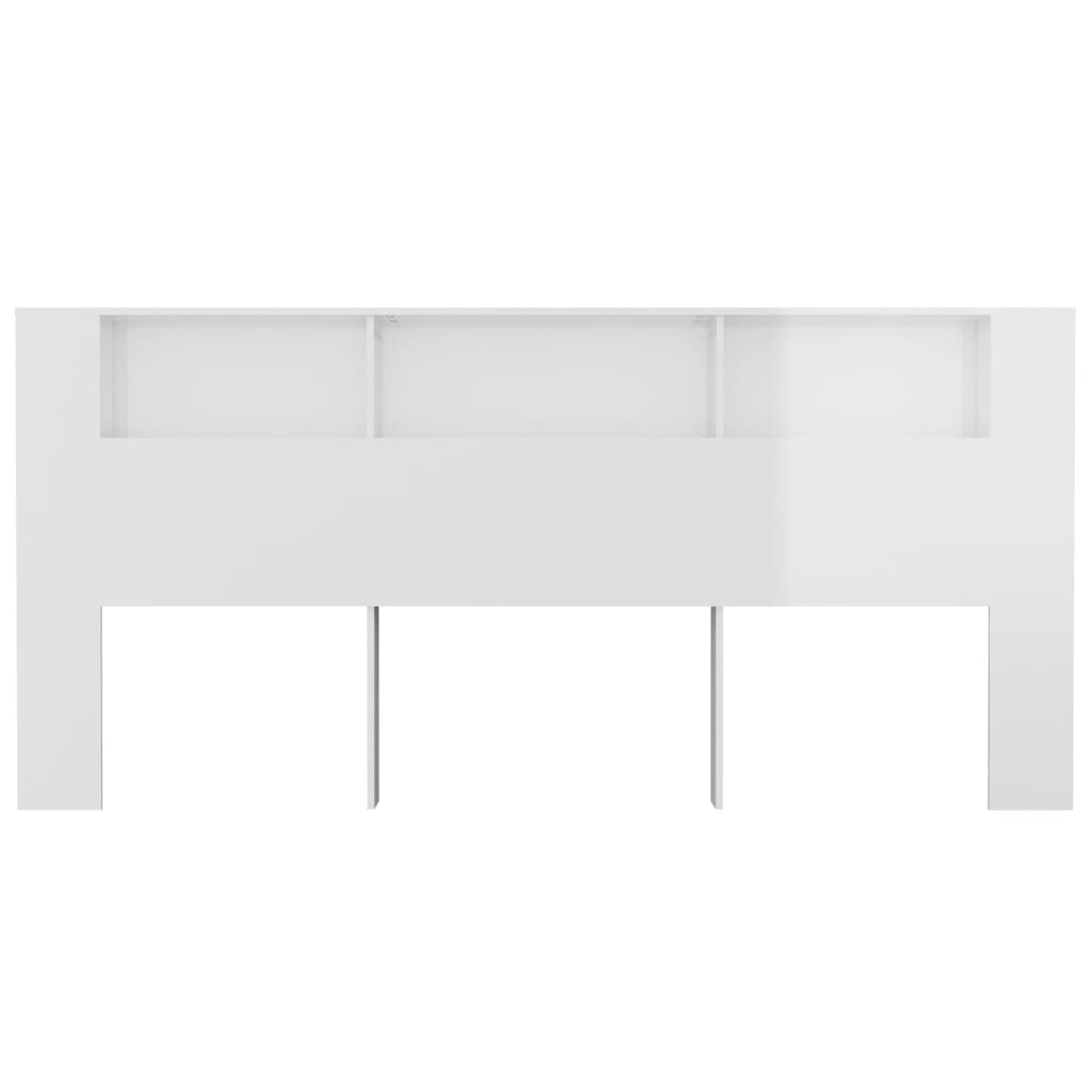 Mueble cabecero blanco brillante 220x18,5x104,5 cm vidaXL