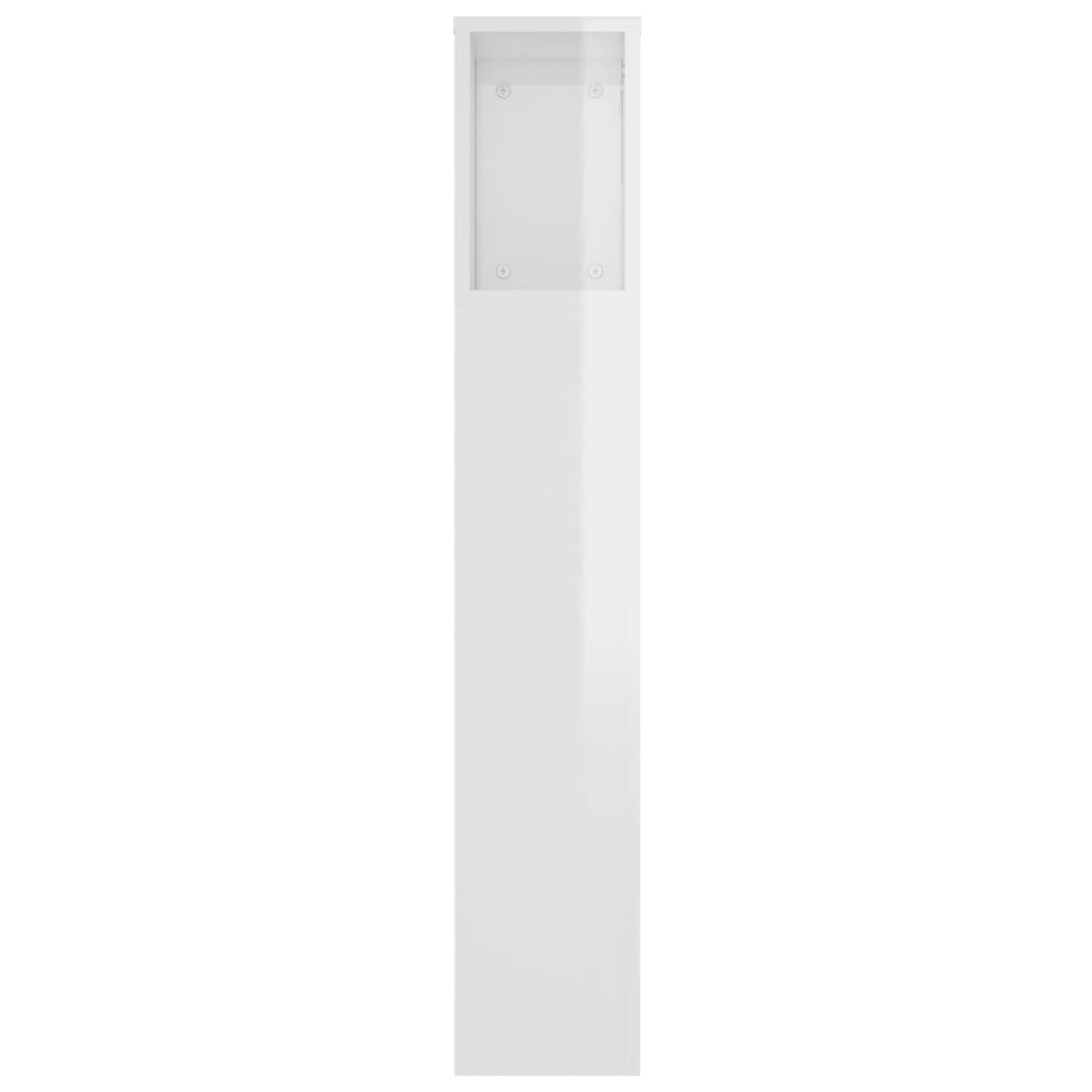 Mueble cabecero blanco brillante 220x18,5x104,5 cm vidaXL