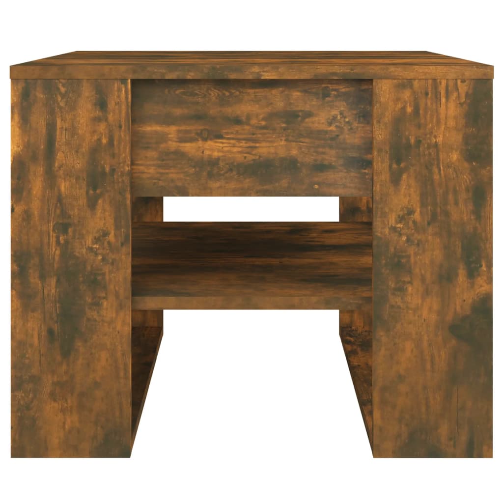 Smoked oak engine center table 55.5x55x45 cm