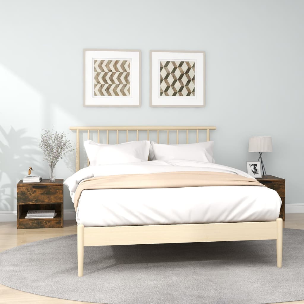 Tables de chevet 2 pcs contreplaqué de chêne fumé v8178 Vetonek