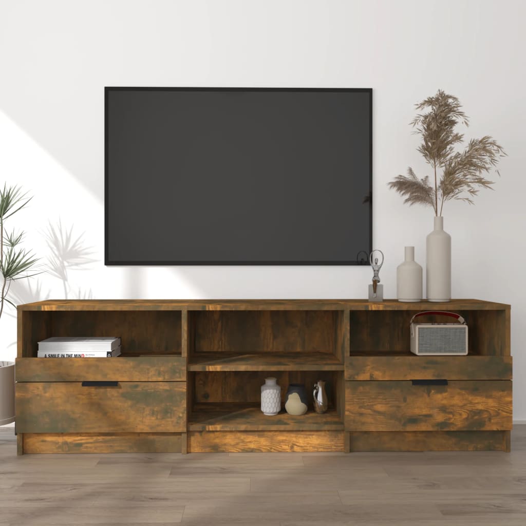 Vetonek Mueble para TV madera contrachapada roble ahumado 150x33,5x45cm