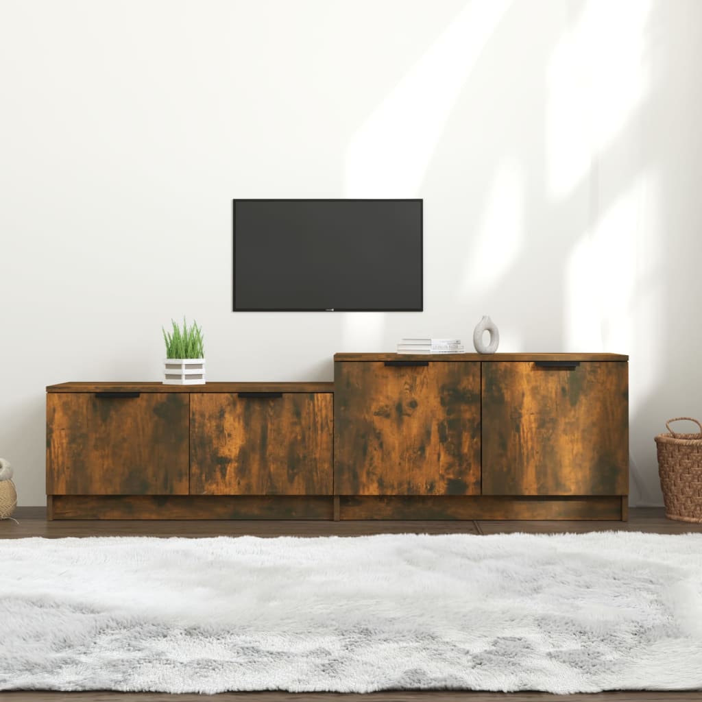 Vetonek Mueble para TV madera contrachapada roble ahumado 158,5x36x45cm