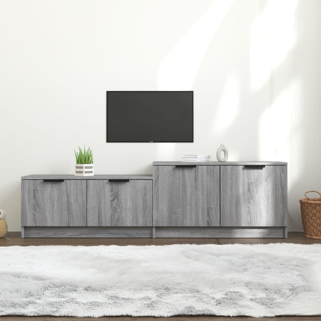 Vetonek Mueble de TV madera contrachapada gris Sonoma 158,5x36x45 cm