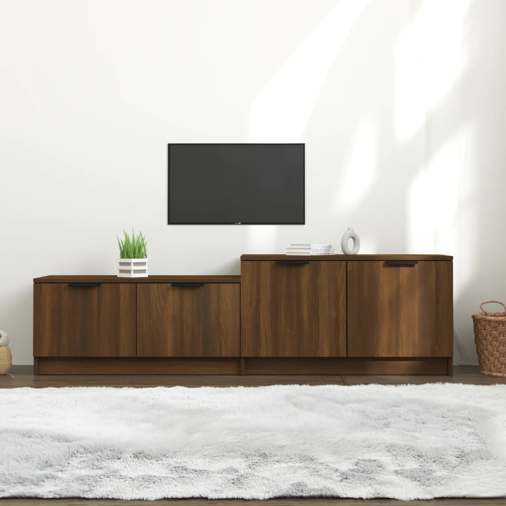 Vetonek Mueble de TV madera contrachapada roble marrón 158,5x36x45 cm