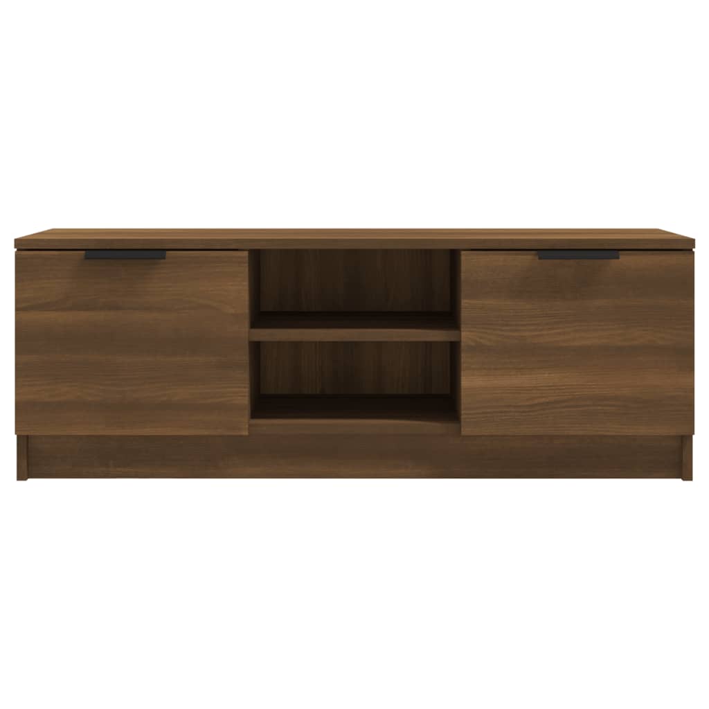 Mueble de TV madera marrón roble 102x35x36,5 cm