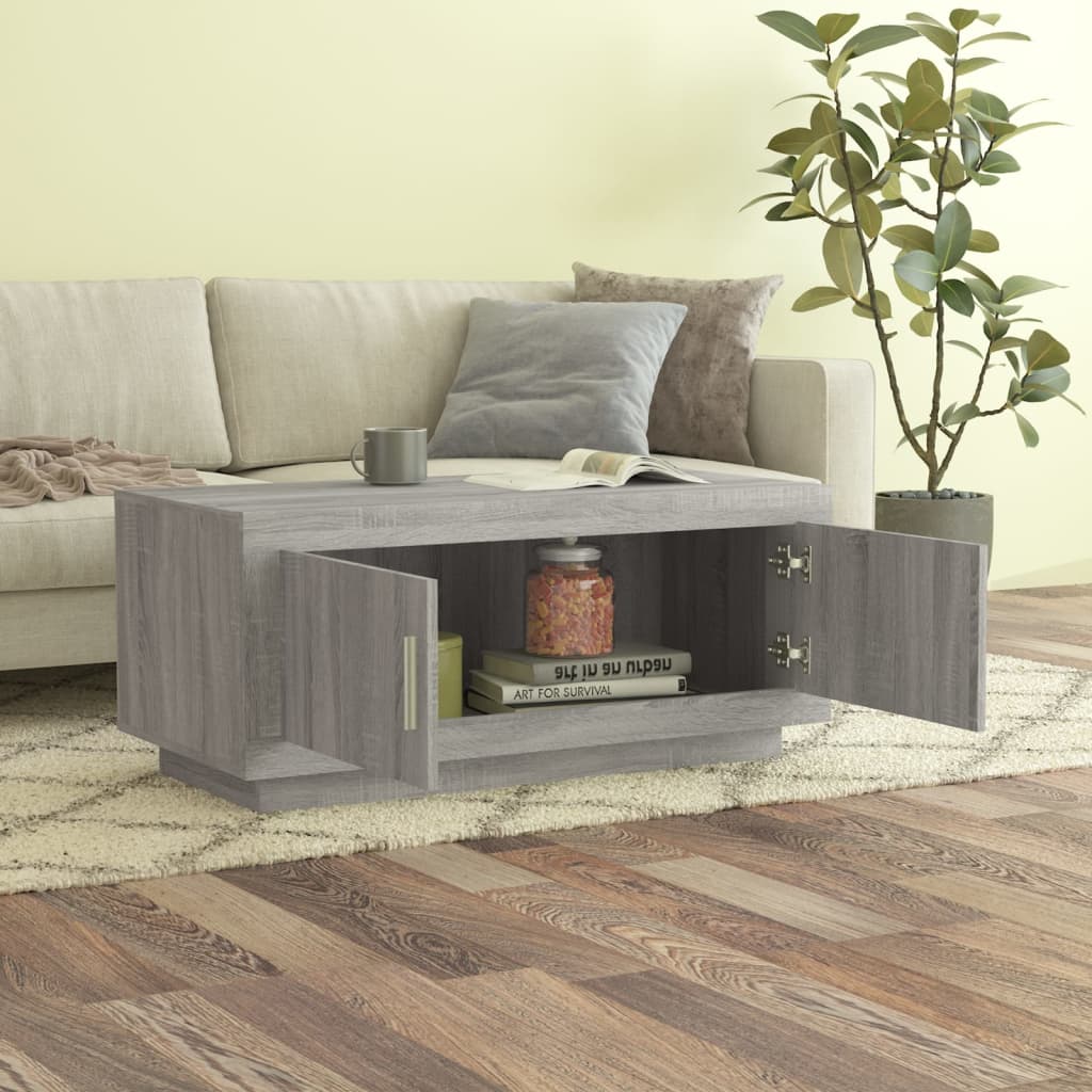 Sonoma Gray Engineering Wood Center Table 102x50x45 cm