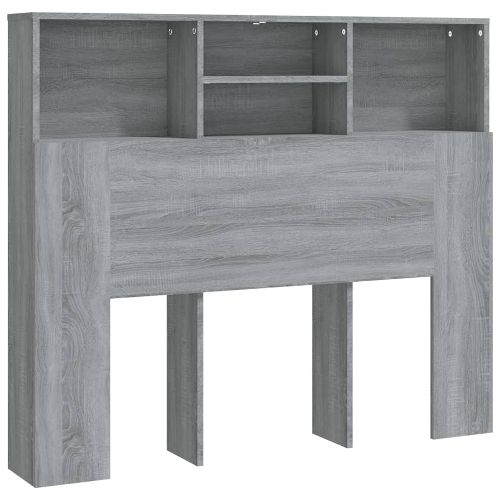 Mobile con testiera grigia Vetonek Sonoma 120x19x103,5 cm