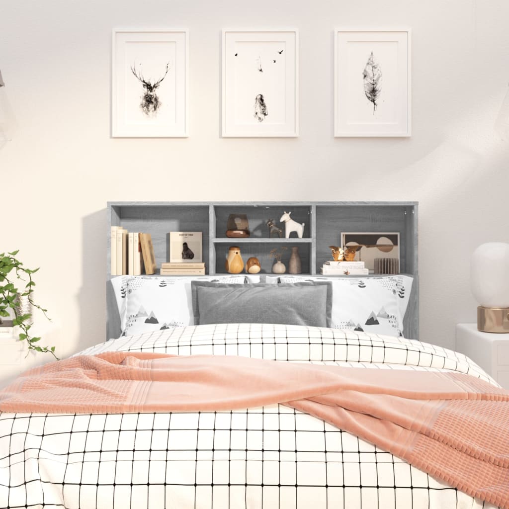 Mobili con testiera grigia Sonoma 120x19x103,5 cm - Vetonek