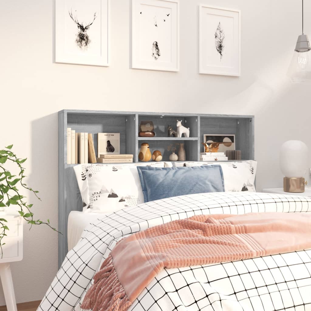 Mobili con testiera grigia Sonoma 120x19x103,5 cm v8710 Vetonek