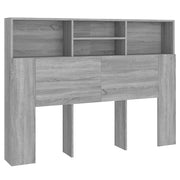 Mobile con testiera grigia Vetonek Sonoma 140x19x103,5 cm