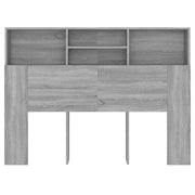 Mobile con testiera grigia Sonoma 140x19x103,5 cm v8741 - Vetonek