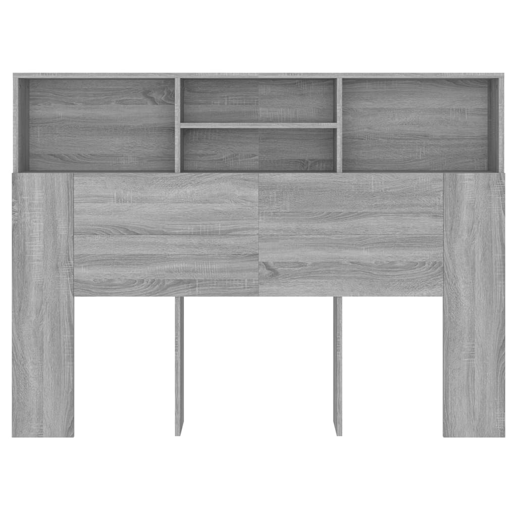 Mobile con testiera grigia Sonoma 140x19x103,5 cm v8741 - Vetonek