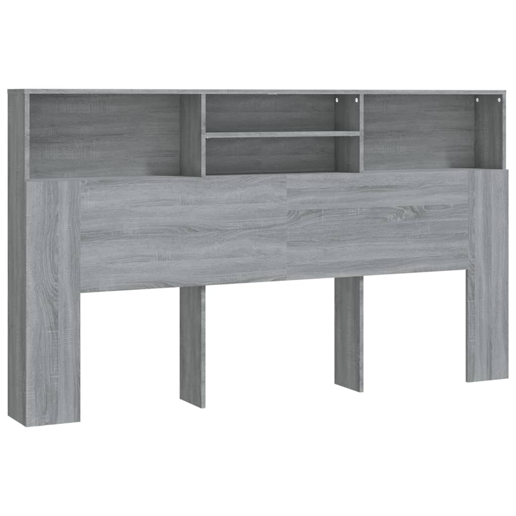 Mueble cabecero gris Sonoma 180x19x103,5 cm vidaXL