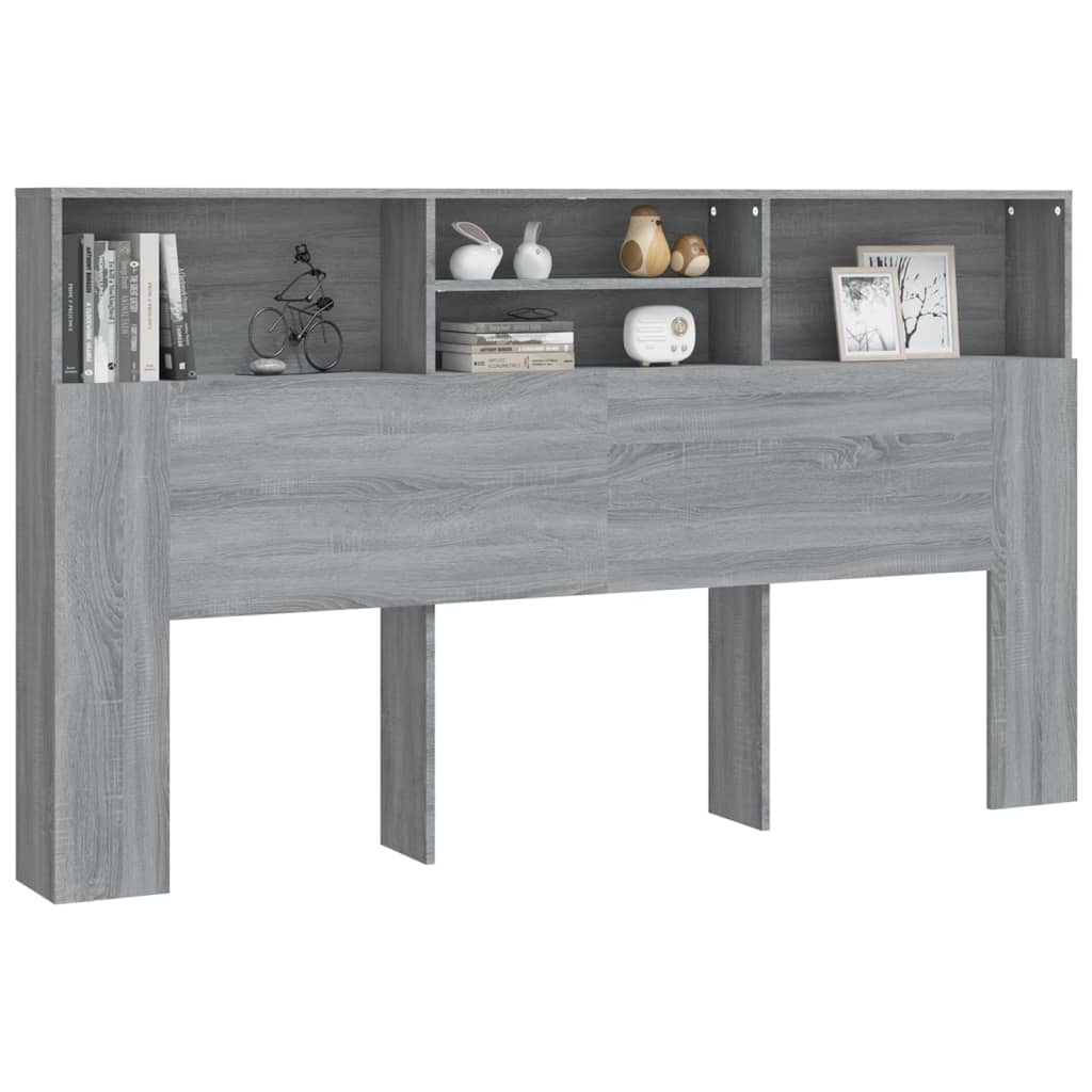 Mueble cabecero gris Sonoma 180x19x103,5 cm vidaXL