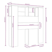 Mobile con testiera in rovere affumicato 100x18,5x104,5 cm v8888 - Vetonek