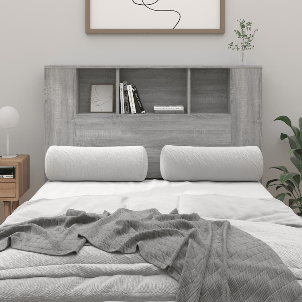 Mobili con testiera grigia Sonoma 120x18,5x102,5 cm v8925 Vetonek