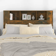 Mobile con testiera in rovere affumicato 140x18,5x104,5 cm v8949 - Vetonek