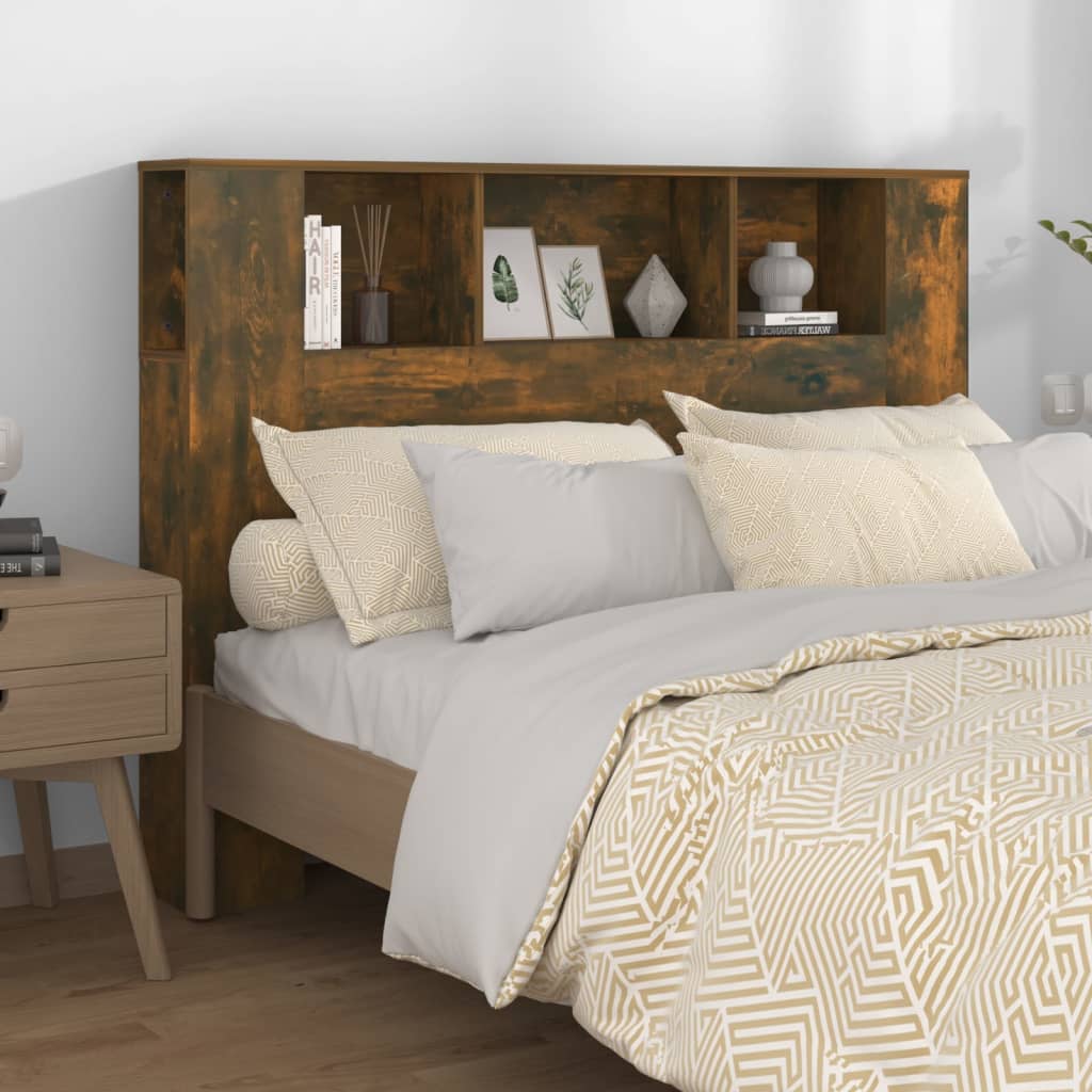 Mobile con testiera in rovere affumicato 140x18,5x104,5 cm v8949 Vetonek