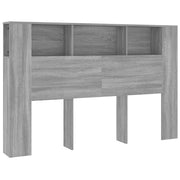 Mobile con testiera grigia Vetonek Sonoma 160x18,5x104,5 cm