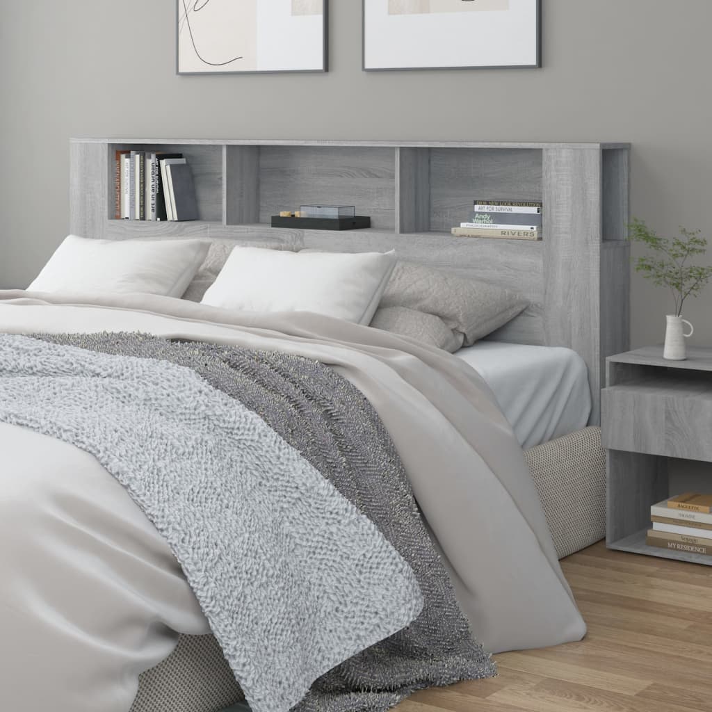 Vetonek Mueble cabecero gris Sonoma 200x18,5x104,5 cm