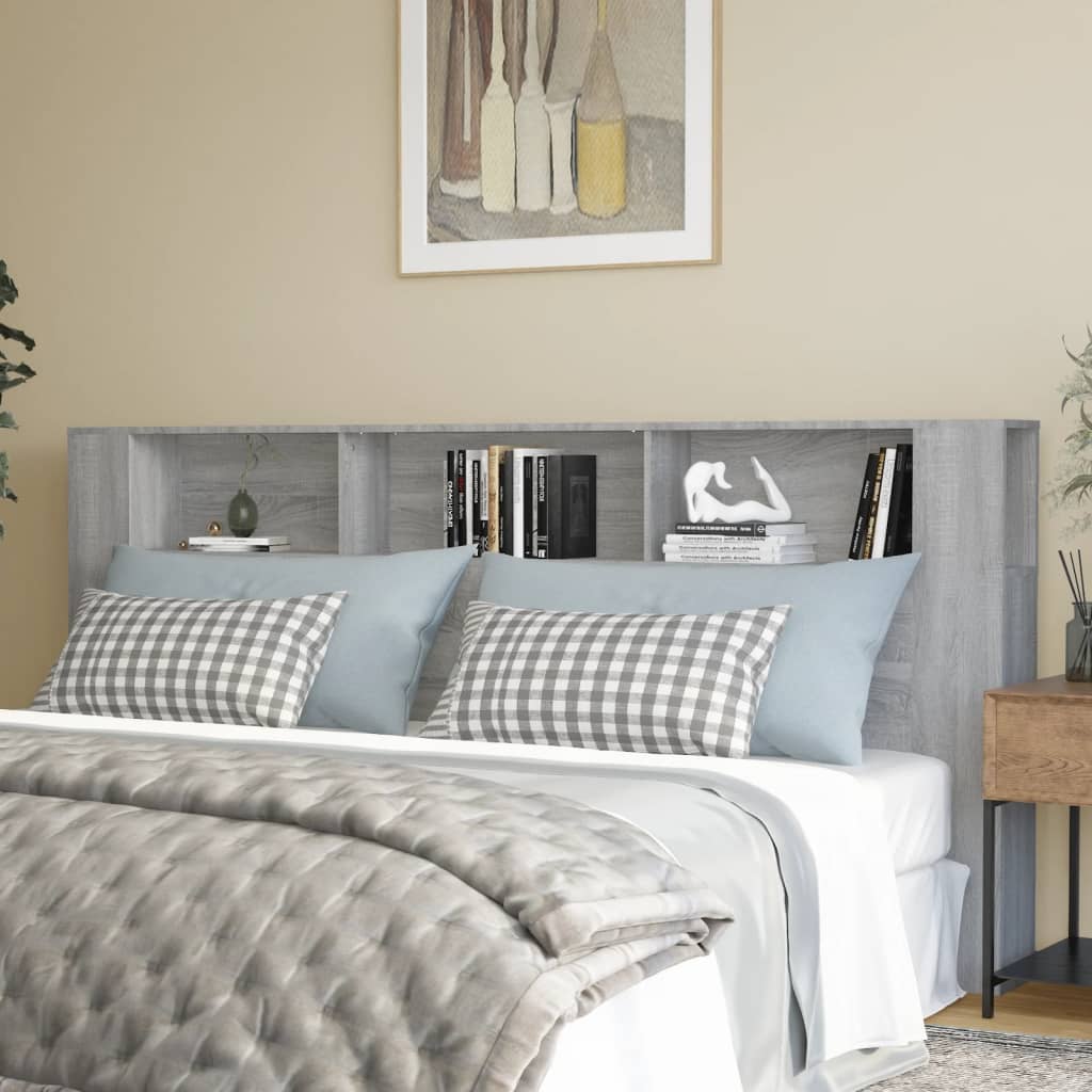 Mobili con testiera grigia Sonoma 220x18,5x104,5 cm v9076 Vetonek