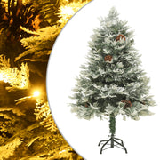 Árbol de navidad con luces y piñas pvc pe verde 150 cm v0195 Vetonek