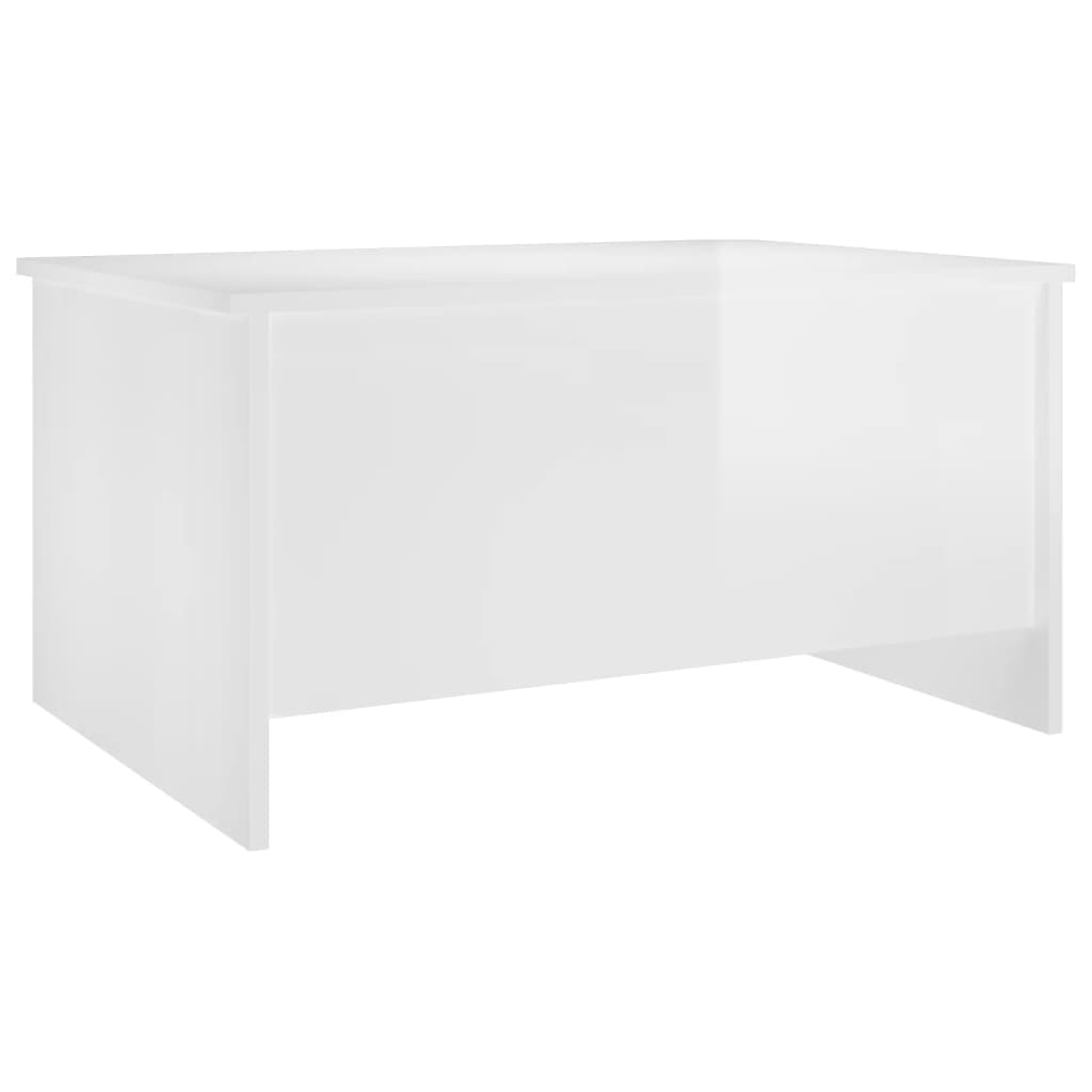 Mesa de centro madera sintetizada Nexus blanco brillo 80x55,5x41,5 cm