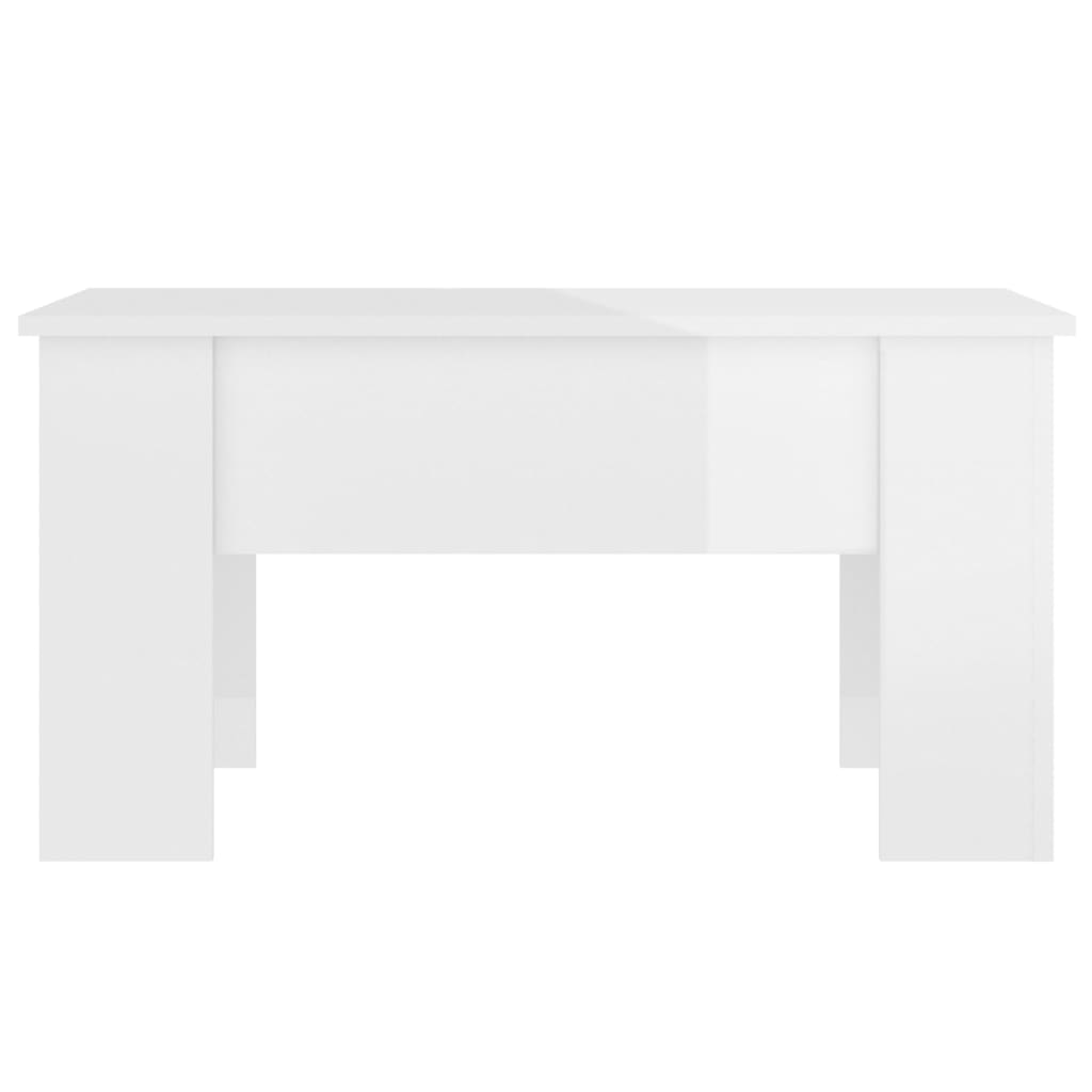 Mesa de centro madera de ingeniería blanco brillo 79x49x41 cm vidaXL