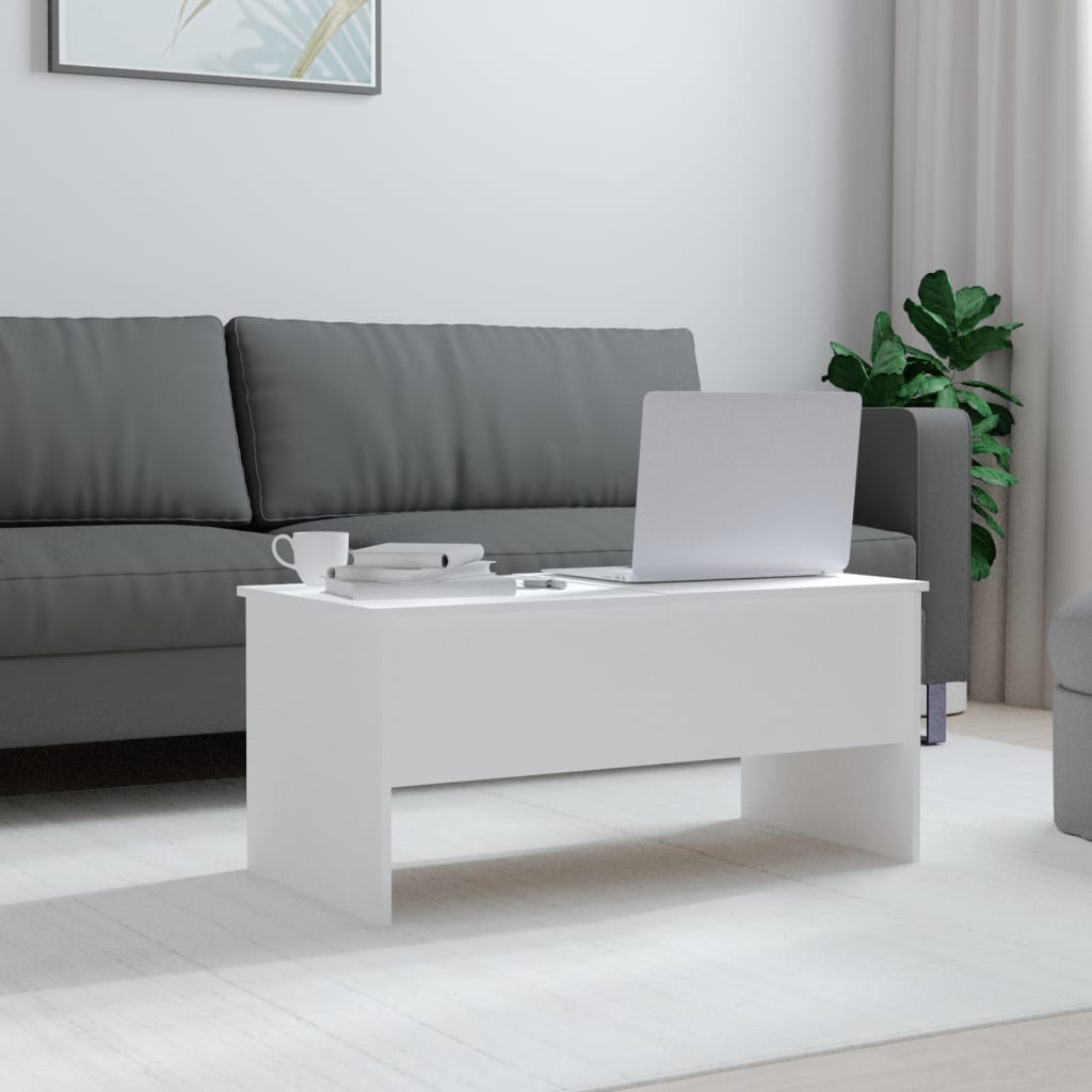 Center Table White Sperrholz 102x50,5x46,5 cm