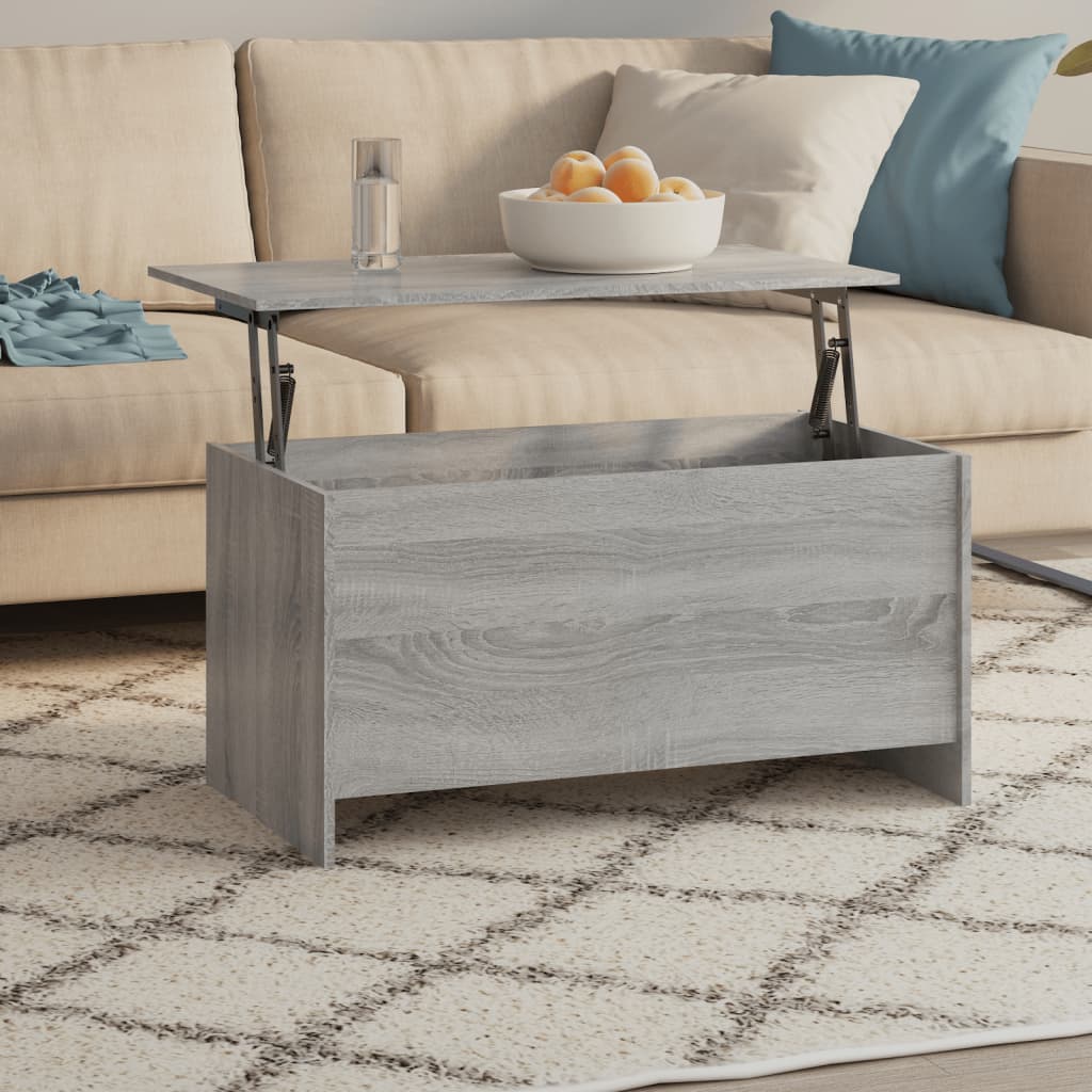 Vetonek Mesa de centro madera ingeniería gris Sonoma 102x55,5x52,5 cm