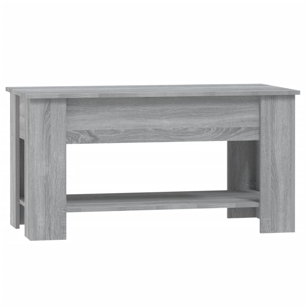 Mesa de centro madera de ingeniería gris Sonoma 101x49x52 cm