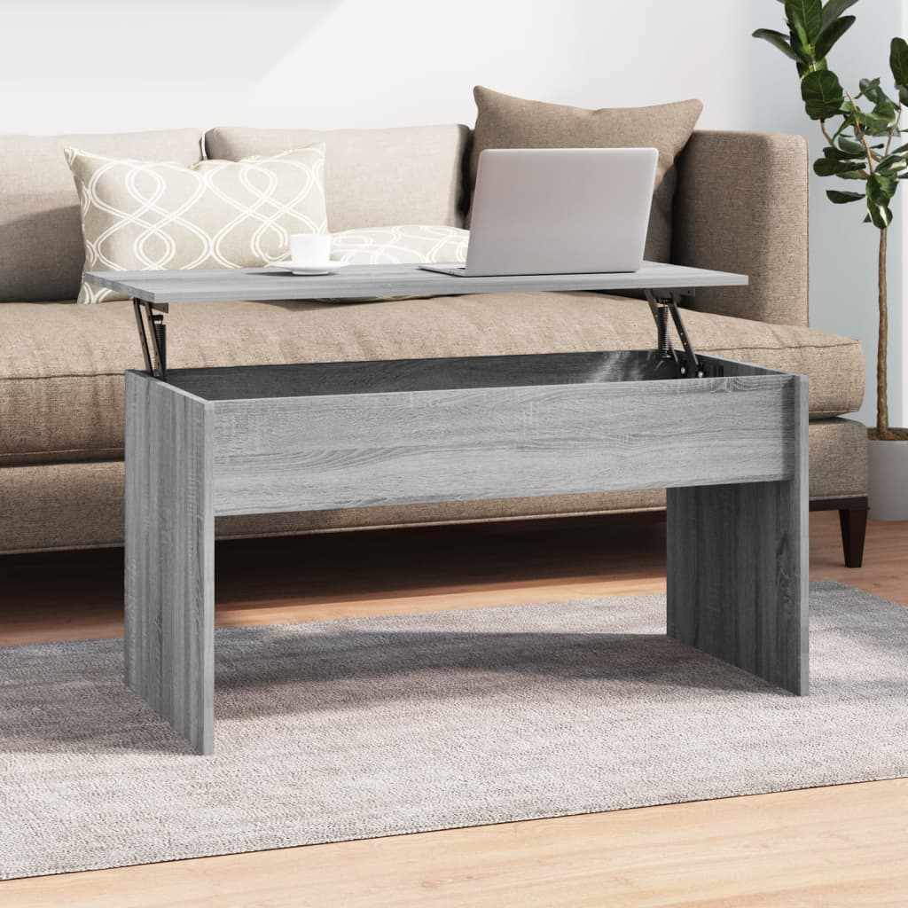 Vetonek Mesa de centro madera de ingeniería gris Sonoma 102x50,5x52,5cm