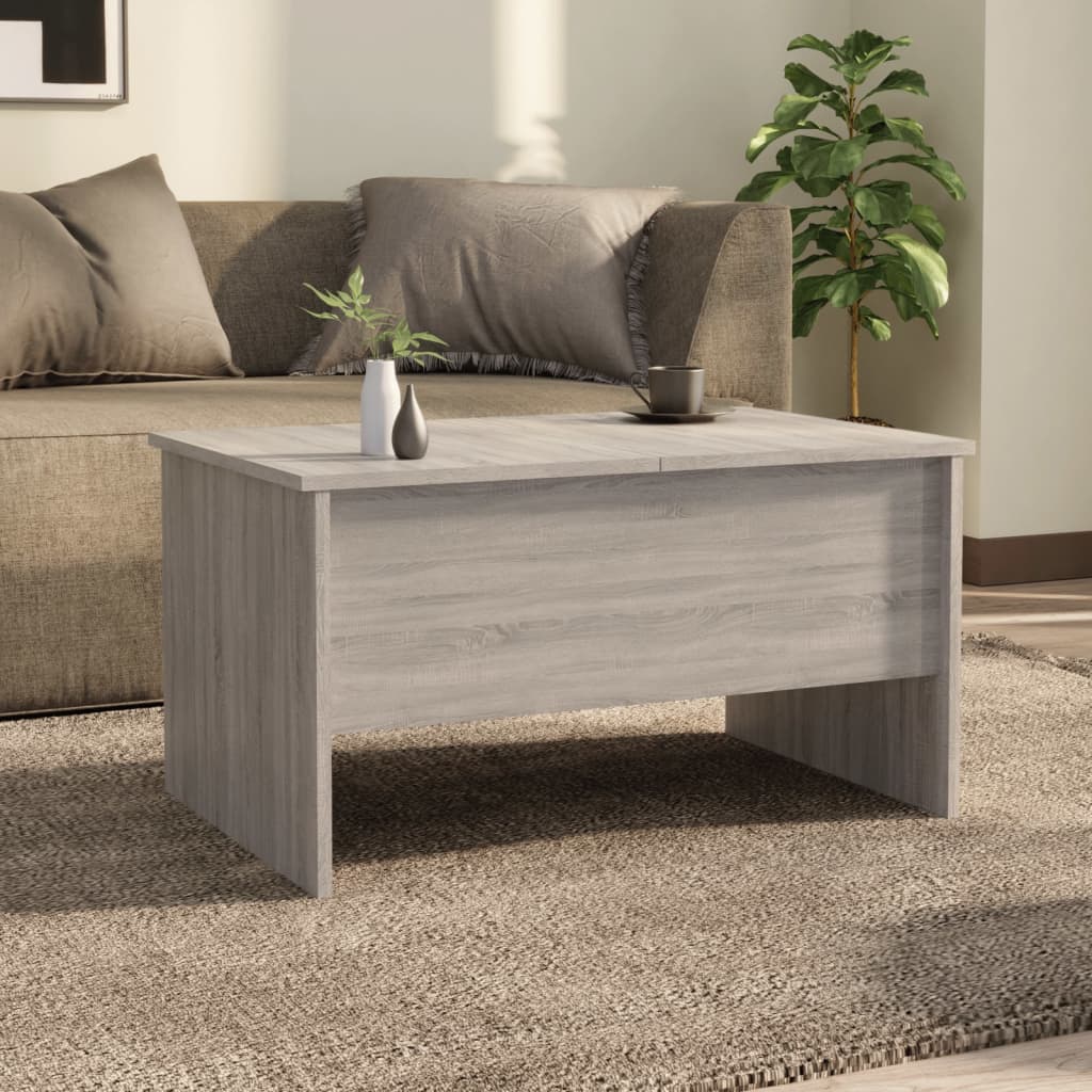 Mesa de centro madera de ingeniería gris Sonoma 80x50x42,5 cm