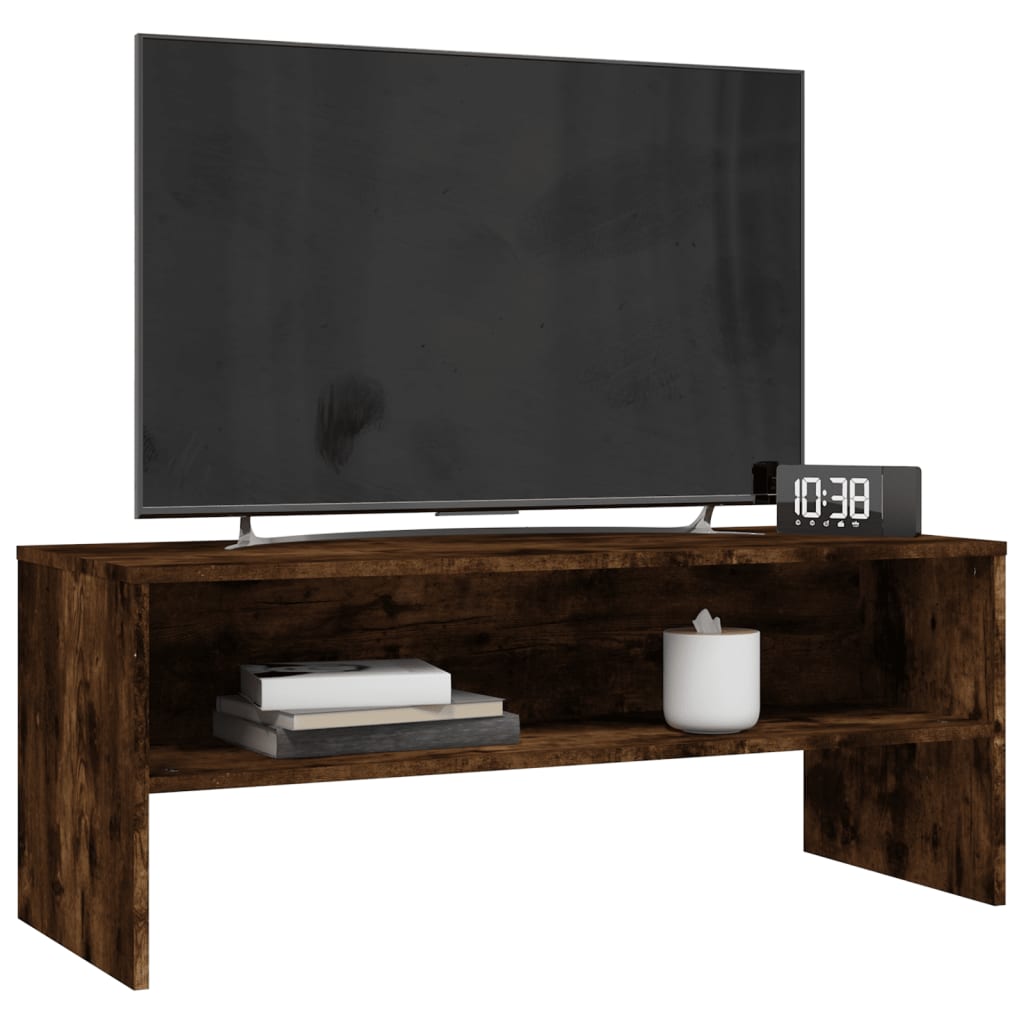 Mueble de TV madera roble ahumado 100x40x40 cm