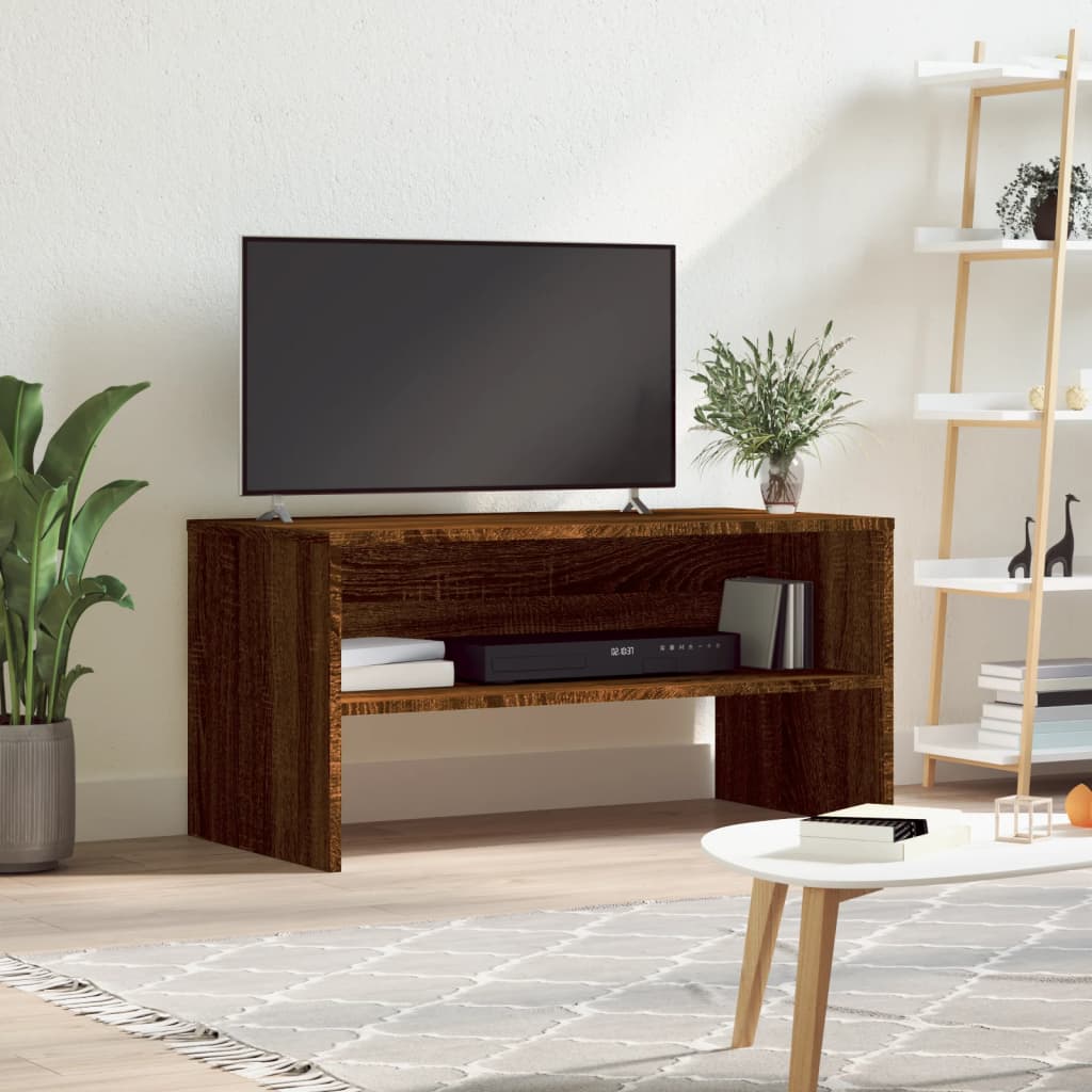 Vetonek Mueble de TV madera de ingeniería marrón roble 80x40x40 cm