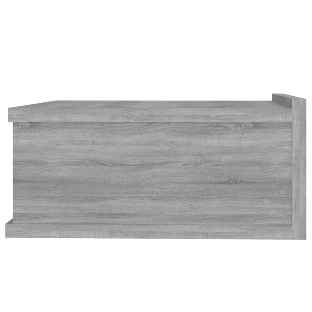 Mesita de noche flotante 2 uds madera gris Sonoma 40x30x15 cm - Vetonek