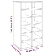 Sapateira em contraplacado de carvalho fumado 54x34x100,5 cm V5411 Vetonek
