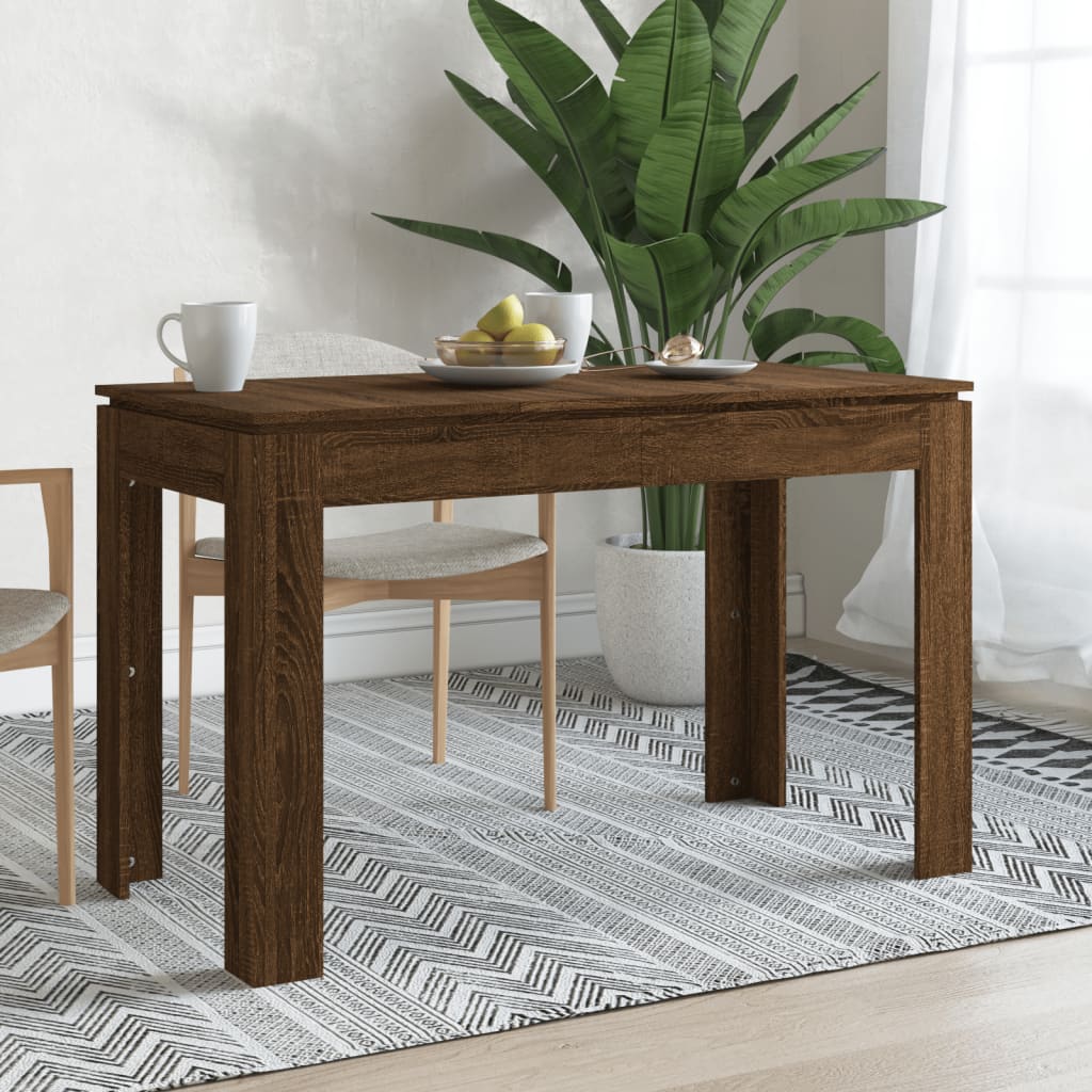 Vetonek Mesa de comedor madera de ingeniería marrón roble 120x60x76 cm