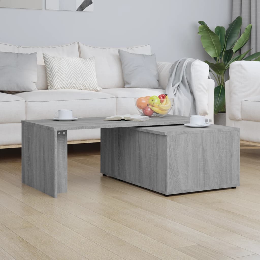 Tabella centrale in legno grigio Sonoma 150x50x35 cm