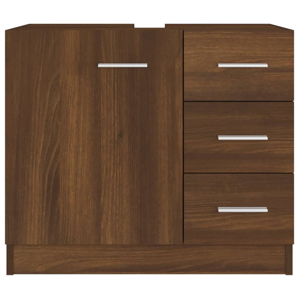 Mueble de lavabo madera marrón roble 63x30x54 cm - Vetonek