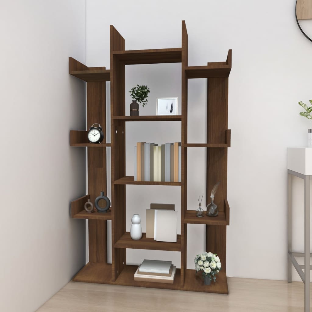 Brown wood shelf 86x25,5x140 cm